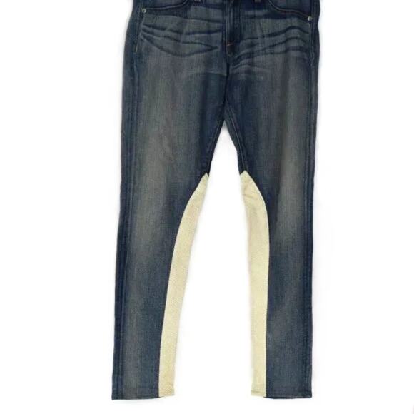 Rag & Bone Heathway Denim jeans Size 27 with lamb leather panels - Picture 4 of 10